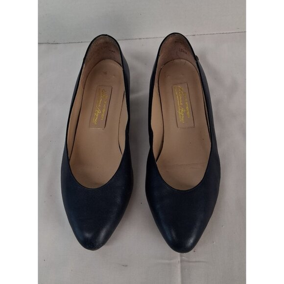 Etienne Aigner Women's Shoes Size 6.5 M Leather Navy Blue Flat Slip-On Casual - Picture 4 of 14